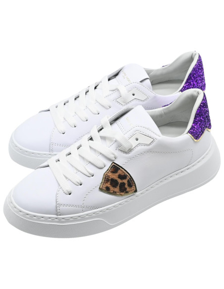 BTLDVG03 temple low veau glitter blanc violet