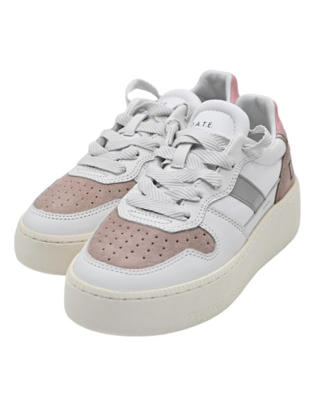 Court platform nylon white pink