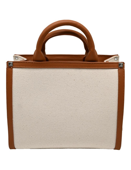 28416 Shelby Q natural canvas eco leather tan