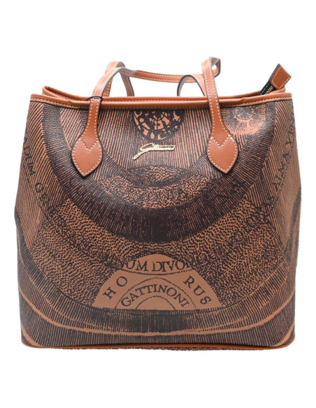 BIGPL6434WPQT35 planetario M shopping bag planetario PVC/leather