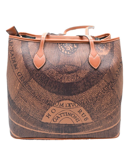 BIGPL6434WPQT35 planetario M shopping bag planetario PVC/leather