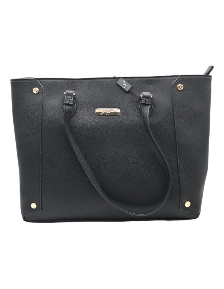 Roomy large shopping pu black