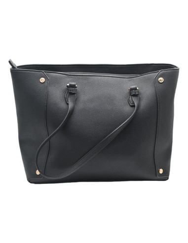 Roomy large shopping pu black