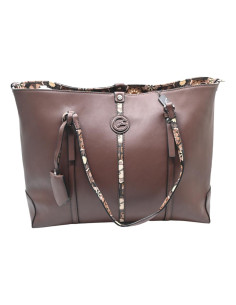 BEN2E8579WVWT49 esther L. shopping pu/PVC dk.brown