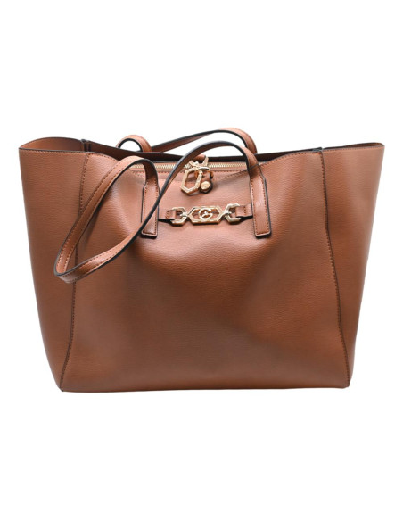 BIN7L872WWIDK1 leslie large shopping PVC dk. tan