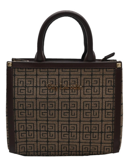 Nadine JAQUARD+CALF leather coffee/t.moro 26613