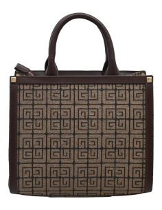 Nadine JAQUARD+CALF leather coffee/t.moro 26613 2