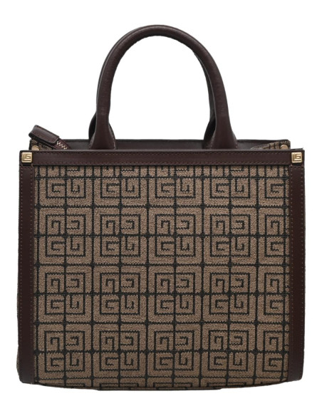 Nadine JAQUARD+CALF leather coffee/t.moro 26613