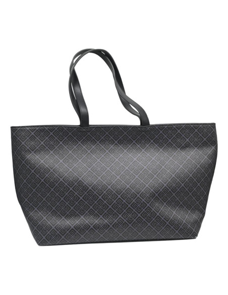Bibi black/grey monogram/black leather trimming 31820