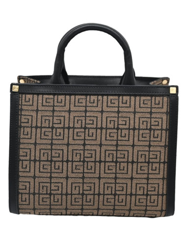 Bauletto monogram sand black 21624