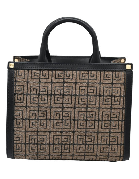 Bauletto monogram sand black 21624