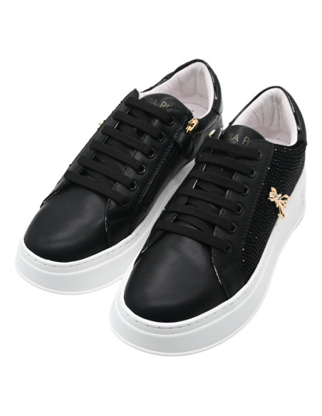 Vitello nero mocassino fibbia PPJ963