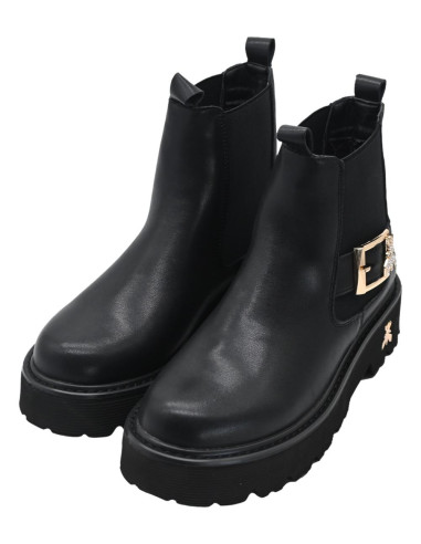 Tronchetto vitello nero fibbia PPJ965