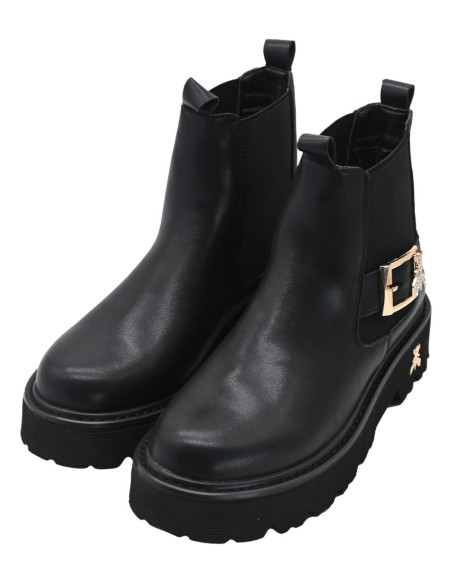 Tronchetto vitello nero fibbia PPJ965