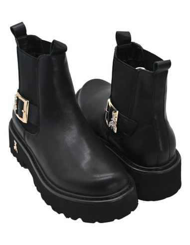 Tronchetto vitello nero fibbia PPJ965